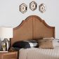 Baxton Studio Camila Queen Panel Headboard in Ash Walnut, , large