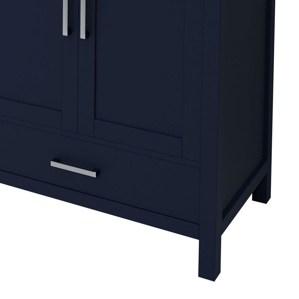 Lexora Home Jacques 72" Double Bathroom Vanity in Navy Blue with 2 cm White Quartz Top and Rectangular Sinks, , large