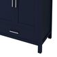 Lexora Home Jacques 72" Double Bathroom Vanity in Navy Blue with 2 cm White Quartz Top and Rectangular Sinks, , large