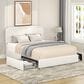 Hearth and Haven Liv Queen Storage Platform Bed in Ivory, , large