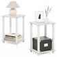 HOMLUX 2-Tier Small End Table in White (Set of 2), , large