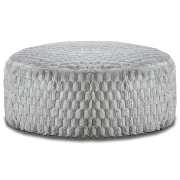 Northwestern Irving Round Ottoman in Gray, , large