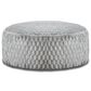 Northwestern Irving Round Ottoman in Gray, , large
