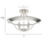Hunter Perch Point 4-Light Semi-Flush Mount in Brushed Nickel, , large