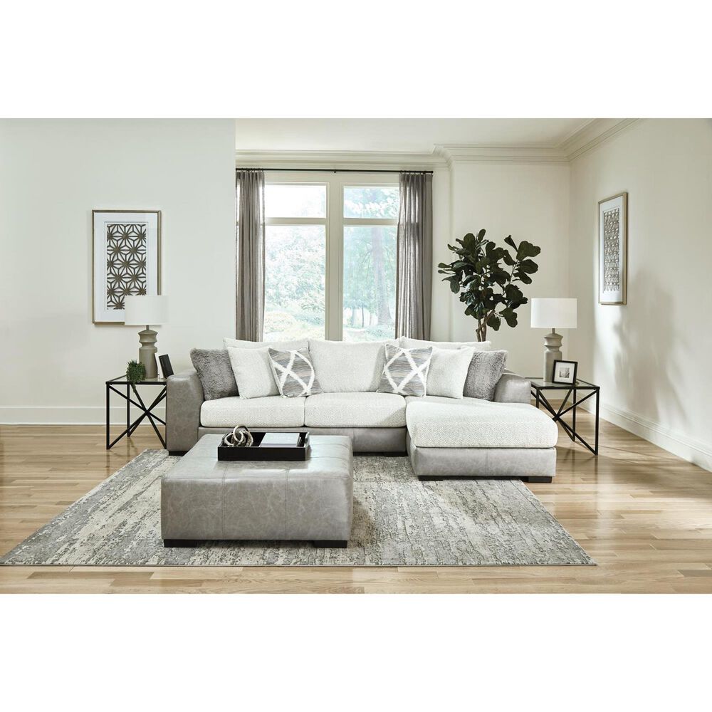 Albany Furniture Cocktail Ottoman in Dove, , large