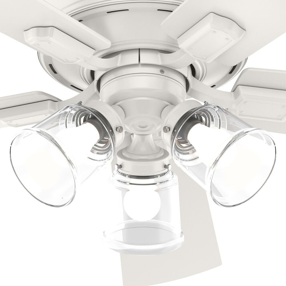 Hunter Crestfield 52&quot; Remote Ceiling Fan with LED Lights in Fresh White, , large