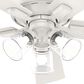 Hunter Crestfield 52" Remote Ceiling Fan with LED Lights in Fresh White, , large