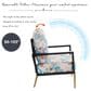 Hearth and Haven Floral Velvet Lounge Arm Chair with Gold Metal Legs in Blue, , large