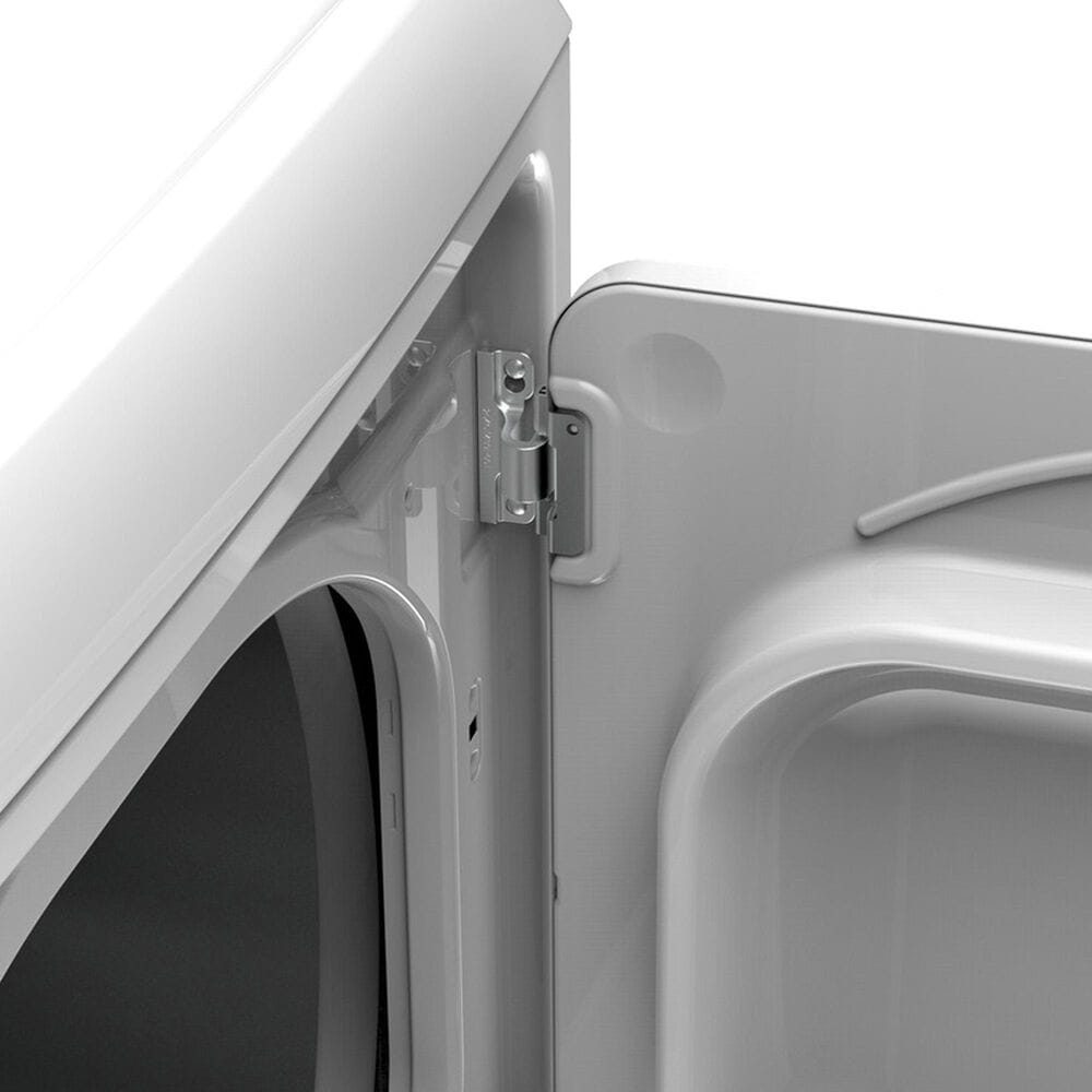 GE Appliances 6.2 Cu. Ft. Electric Dryer in White and Stainless Steel, , large