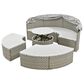 HOMLUX Patio Furniture Round Outdoor Sectional Sofa Set in Grey, , large