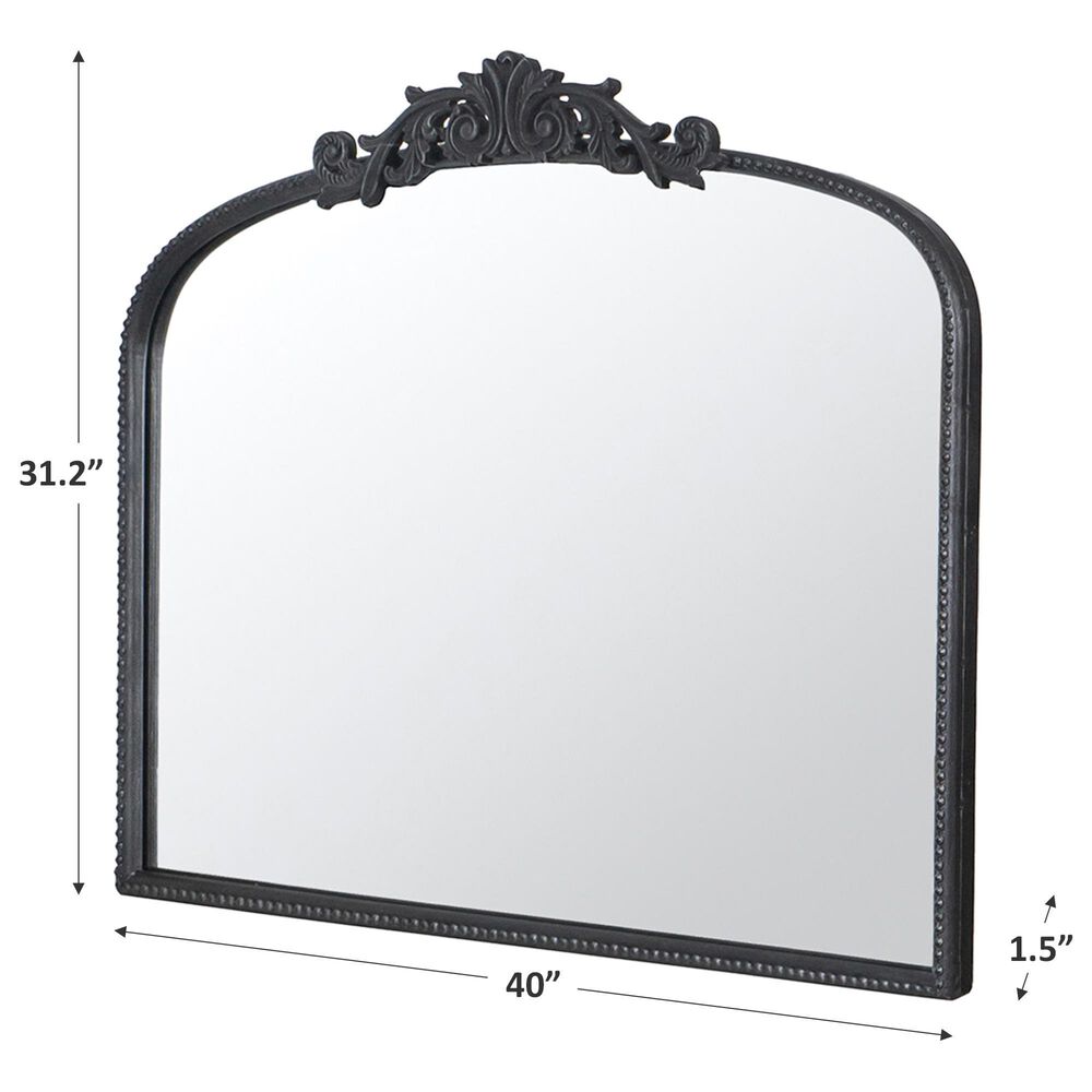 A&amp;B Home Rectangle Wall Mirror in Black, , large