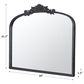 A&B Home Rectangle Wall Mirror in Black, , large