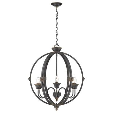Golden Lighting Jules 6-Light Chandelier in Antique Black, , large
