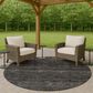 Dalyn Rug Company Soft Essentials Solid Charcoal 8" Round Indoor/Outdoor Area Rug, , large