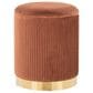 Lumisource Marla 2-Piece Nesting Pleated Ottoman Set in Light Brown, , large