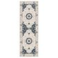 Safavieh Micro-Loop Oriental 2"3" x 7" Ivory and Navy Runner, , large
