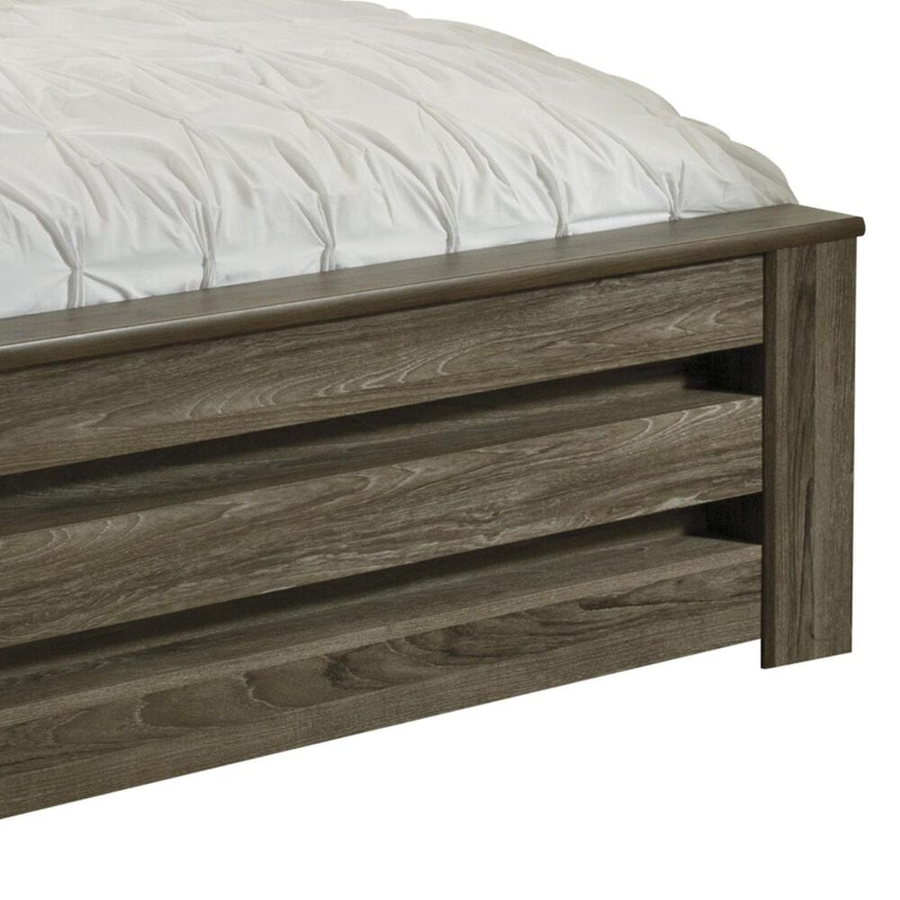 Ashley Zelen King Poster Bed in Warm Gray, , large