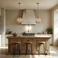 Teak Interiors 1-Light Glass Mosaic Pendant Lamp in Antique Gold, , large