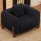 Morden Fort Cloud Boucle Arm Chair in Black, , large