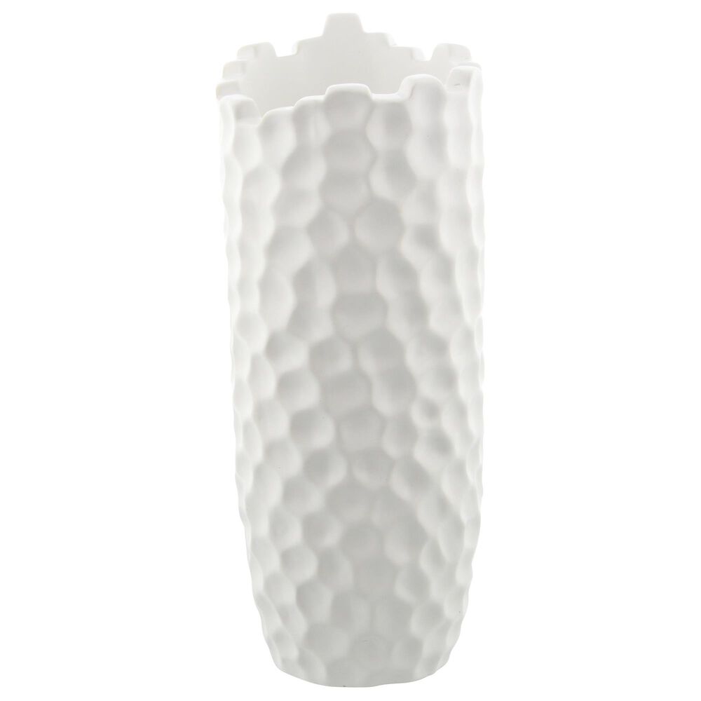Maple and Jade 14" Extra Large Vase in White, , large