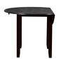 New Heritage Gia 3-Piece Round Drop Leaf Dining Set in Ebony, , large