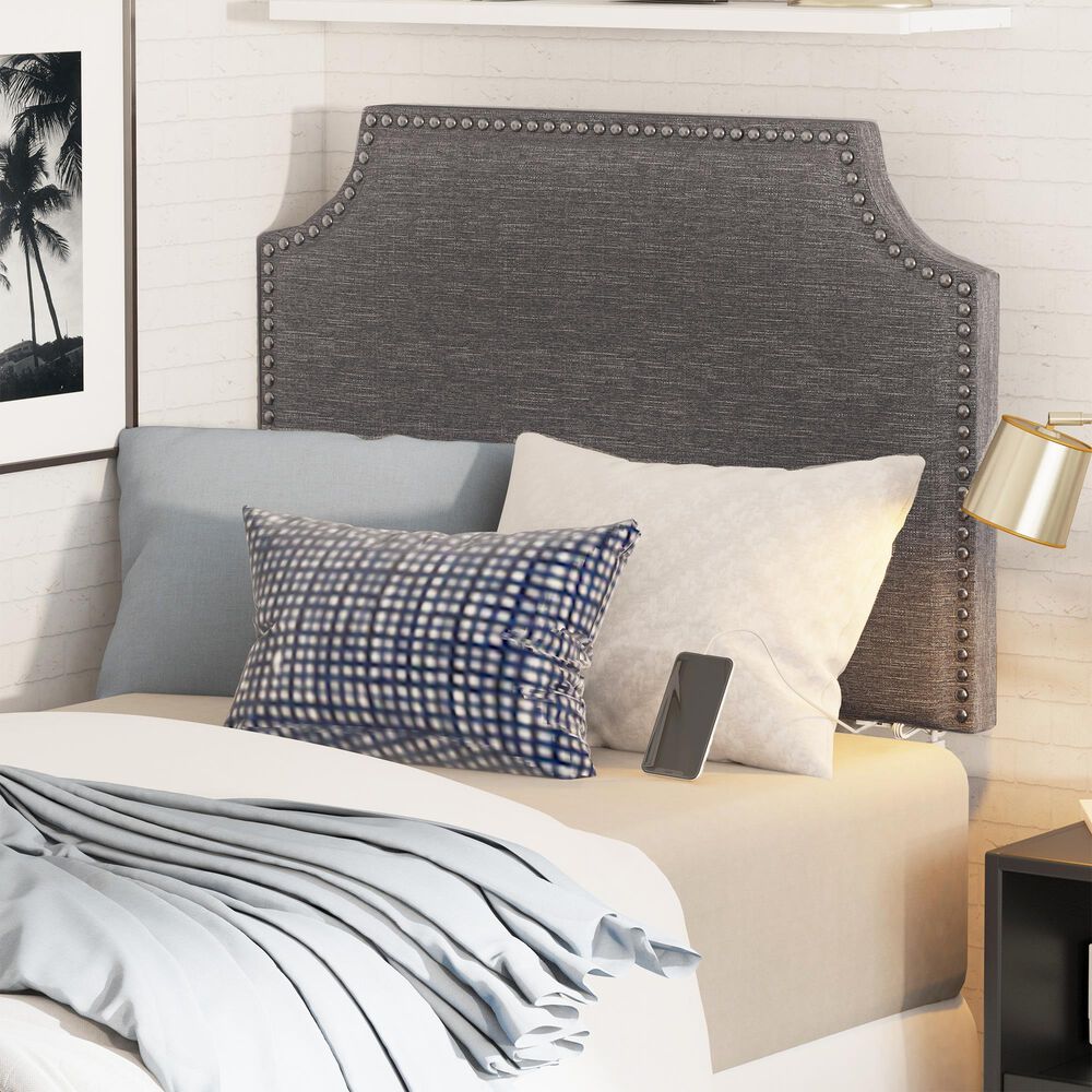 The Monday Company Twin Upholstered Headboard in Gray, , large