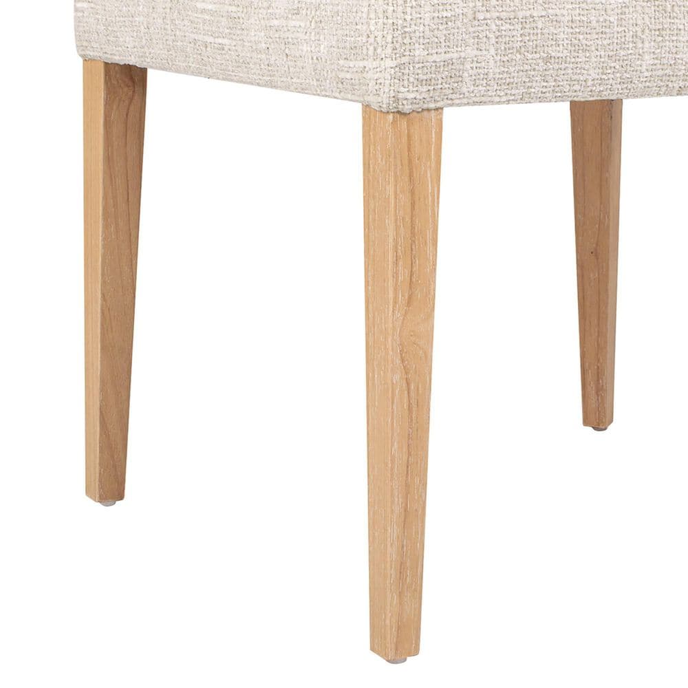 Jennifer Taylor Home Louise Side Chair with Travertine Beige Cushion in White Washed and Natural (Set of 2), , large