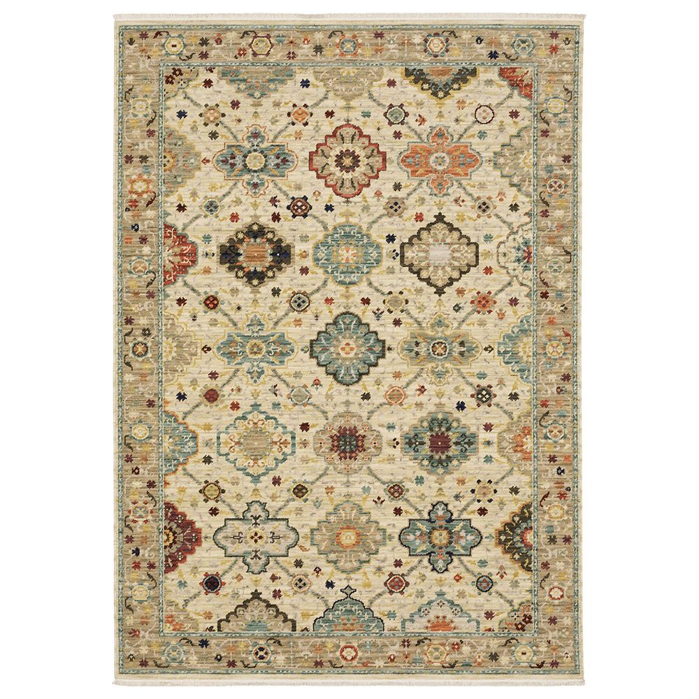 Oriental Weavers Lilihan Floral Persian 9"10" x 12"10" Beige Area Rug, , large