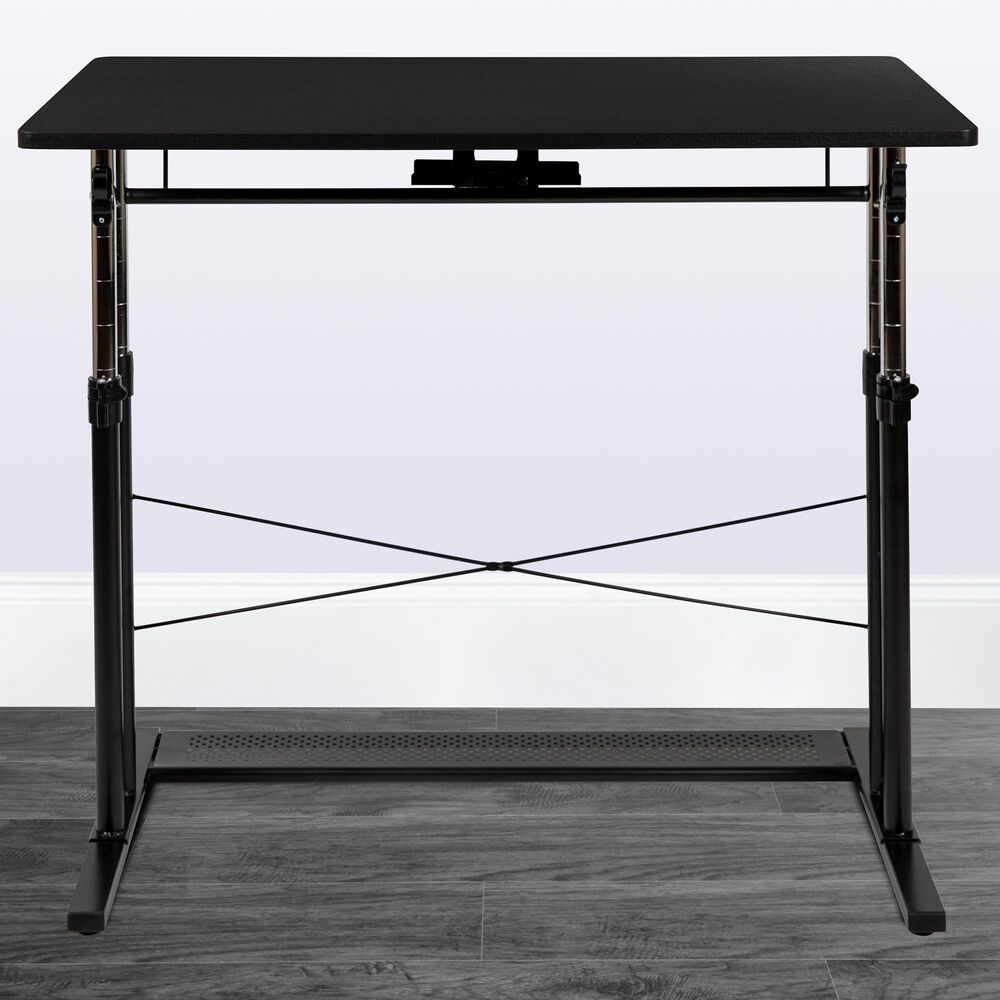 Flash Furniture 35.75" Adjustable Table in Black, , large