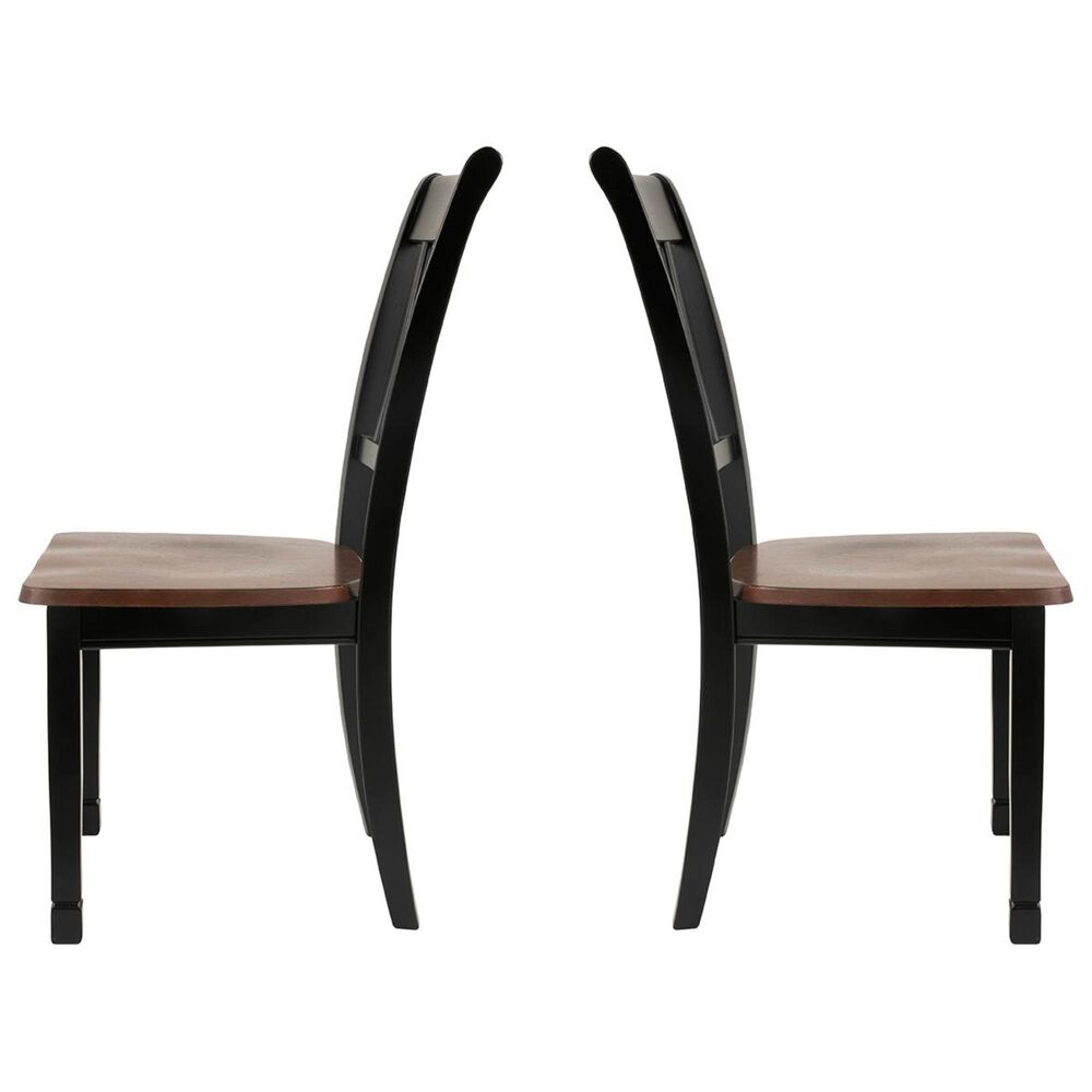 Ashley Owingsville Dining Side Chair in Black and Brown &#40;Set of 2&#41;, , large