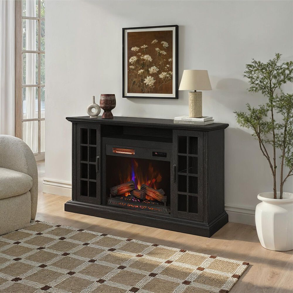 Classic Flame 62" TV Stand with Electric Fireplace in Embossed Ash, , large