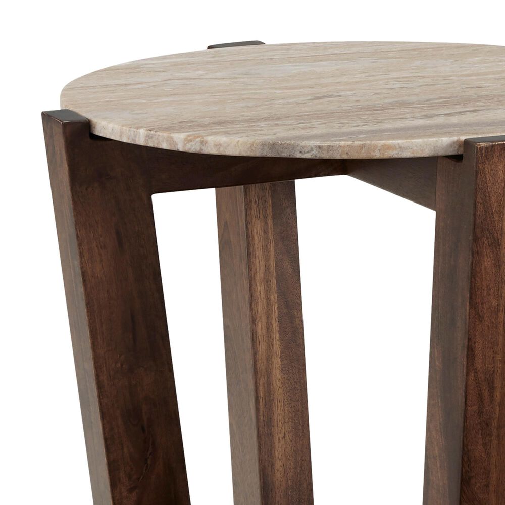 Ashley Tanidore Round End Table in Warm Brown, , large