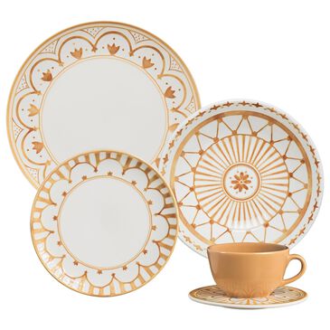 Oxford Unni Nuray 20-Piece Dinner and Tea Set in Brown and Off White, , large