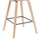 Armen Living Fox Counter Height Stool with Gray Upholstery in Patterned Oak, , large
