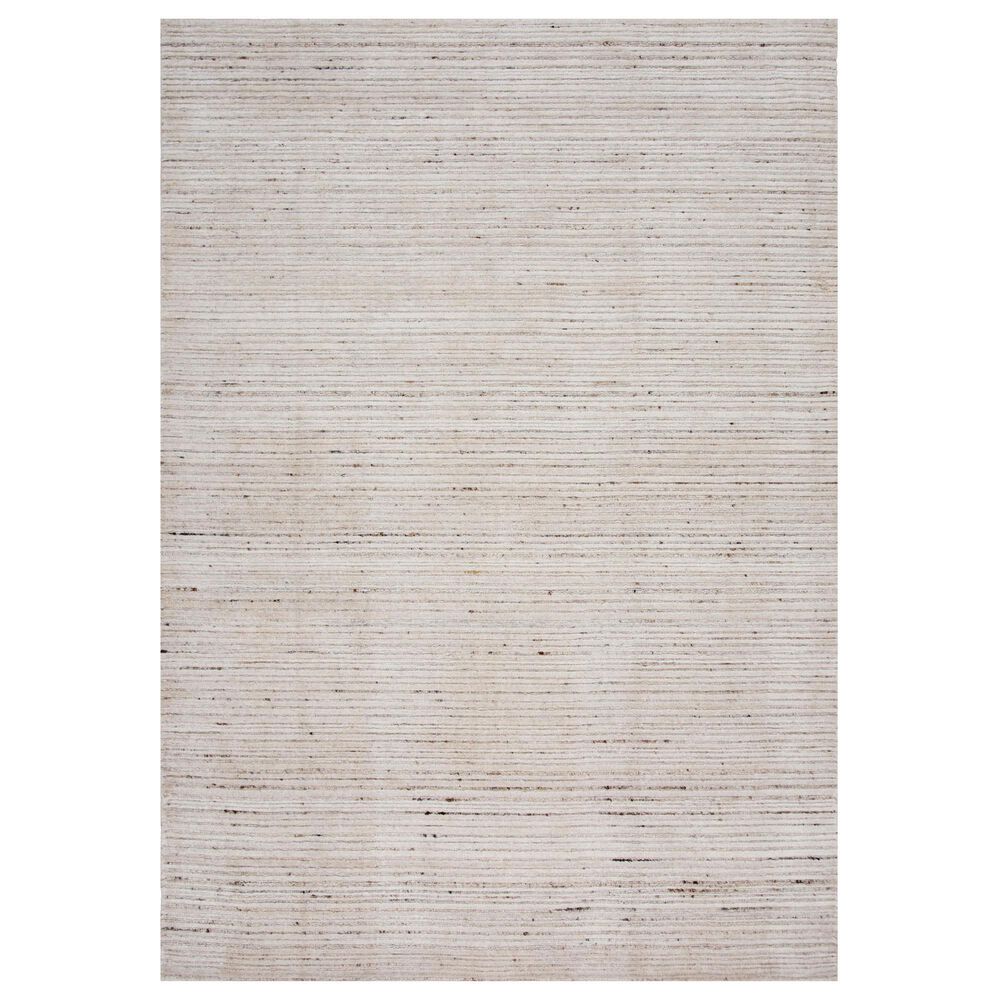 RIZZY Luxe Beige, Ivory and Brown 12" x 15" Area Rug, , large