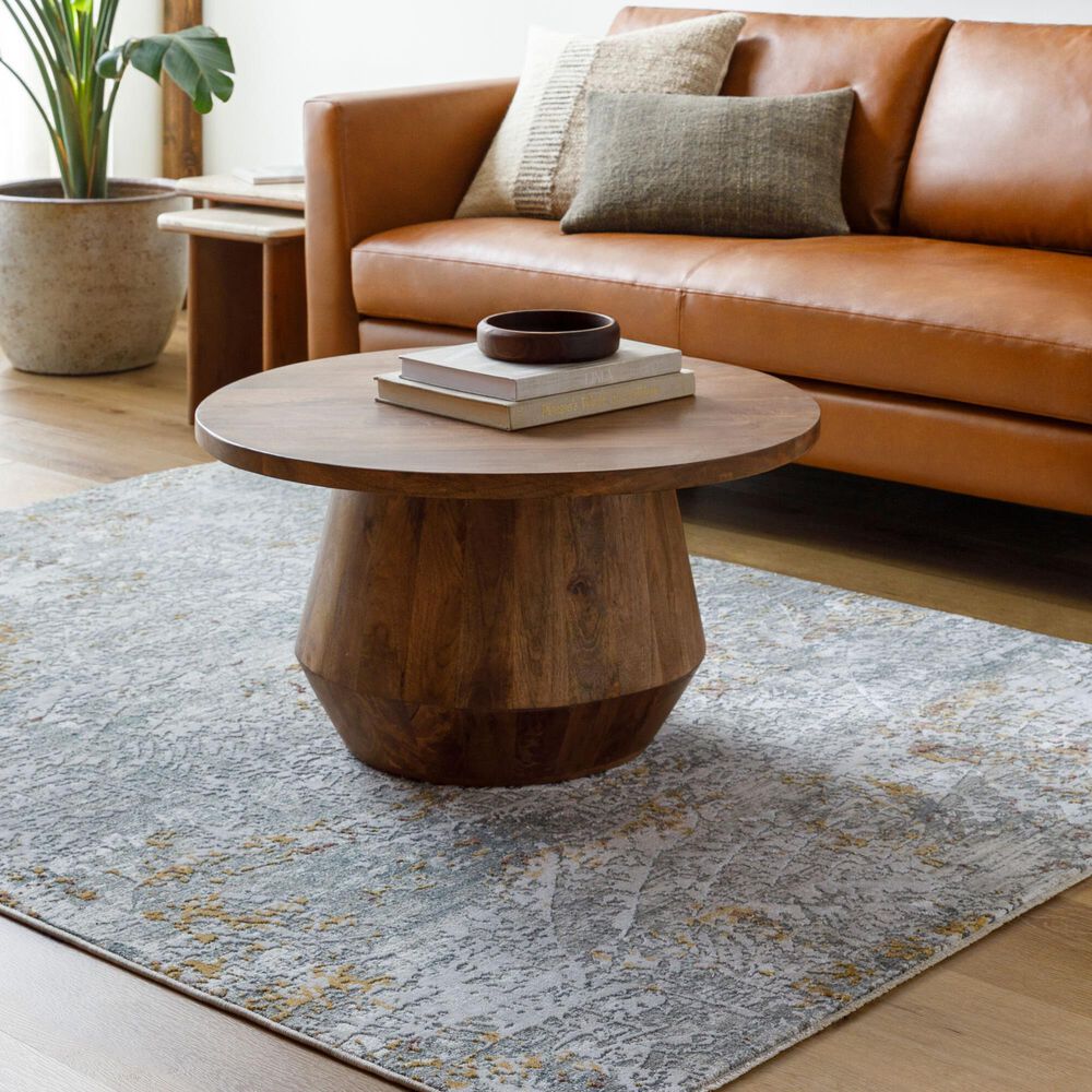 Surya Dresden Gray, White, Medium Gray, Light Slate, Mustard and Rust 9' x 12'2" Area Rug, , large