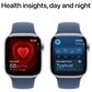 Apple Watch Series 10 GPS 42mm Silver Aluminum Case with Denim Sport Band - S/M, , large