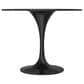 Leisuremod LeisureMod Verve Collection 36 Round Dining Table, Black Base with Sintered Stone Black Top, , large