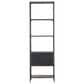 Four Hands Trey 4-Shelf Bookcase in Natural Iron and Black Wash Poplar, , large