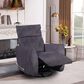 Oxford Furniture Cheers Manual Swivel Glider Recliner in Aspen Steel, , large