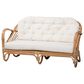 Baxton Studio Aliane Stationary Loveseat in White, , large