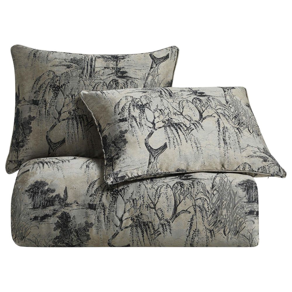 HiEnd Accents Pastoral Jacquard 3-Piece Super Queen Duvet Set in Champagne, , large