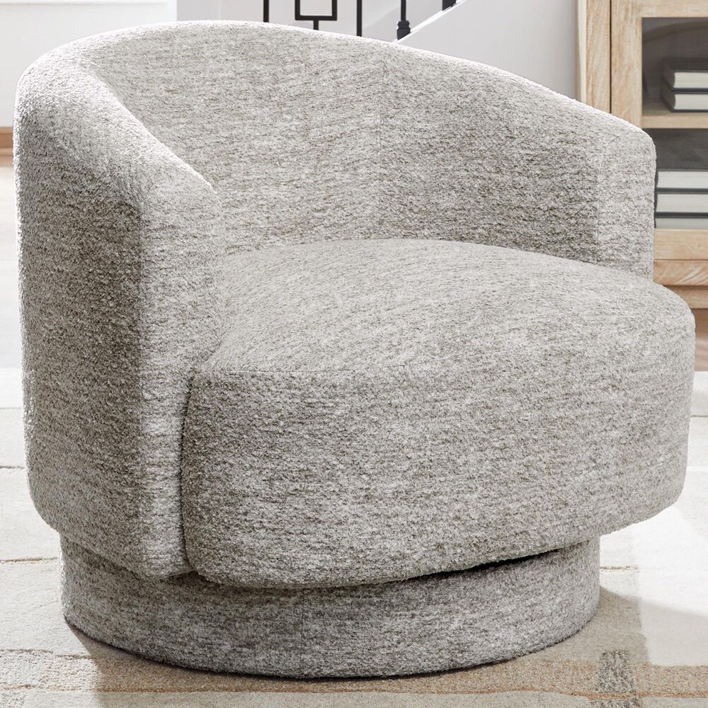 Ashley Wardsor Swivel Accent Chair in Stone, , large