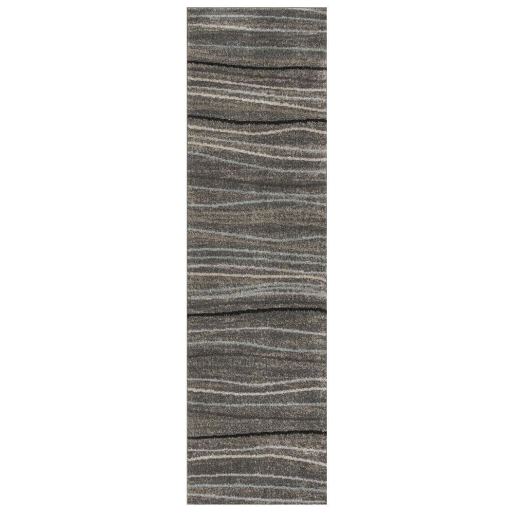 Safavieh Amsterdam AMS111G 2"3" x 8" Silver and Beige Runner, , large