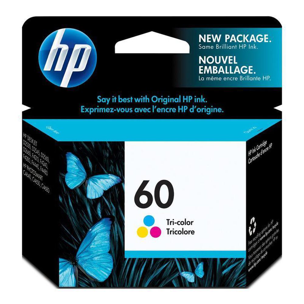 HP 60 Tri-color Original Ink Cartridge, , large