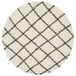 Safavieh Dallas Shag SGD258H-6R 6" Round Ivory/Dark Grey Area Rug, , large