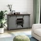 RTJ Furniture 2-Door Sideboard with Wine Storage in Antique Gray, , large