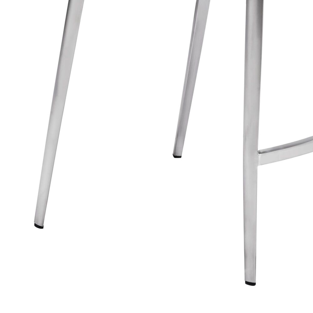 Zuo Modern Ace Counter Stool in Black and Silver &#40;Set of 2&#41;, , large