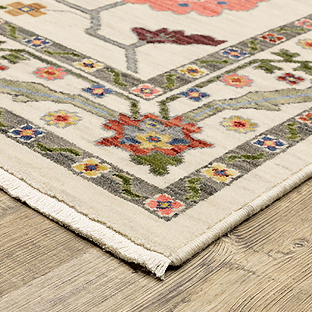 Oriental Weavers Lucca Aztec Floral 2&#39; x 3&#39; Ivory Area Rug, , large