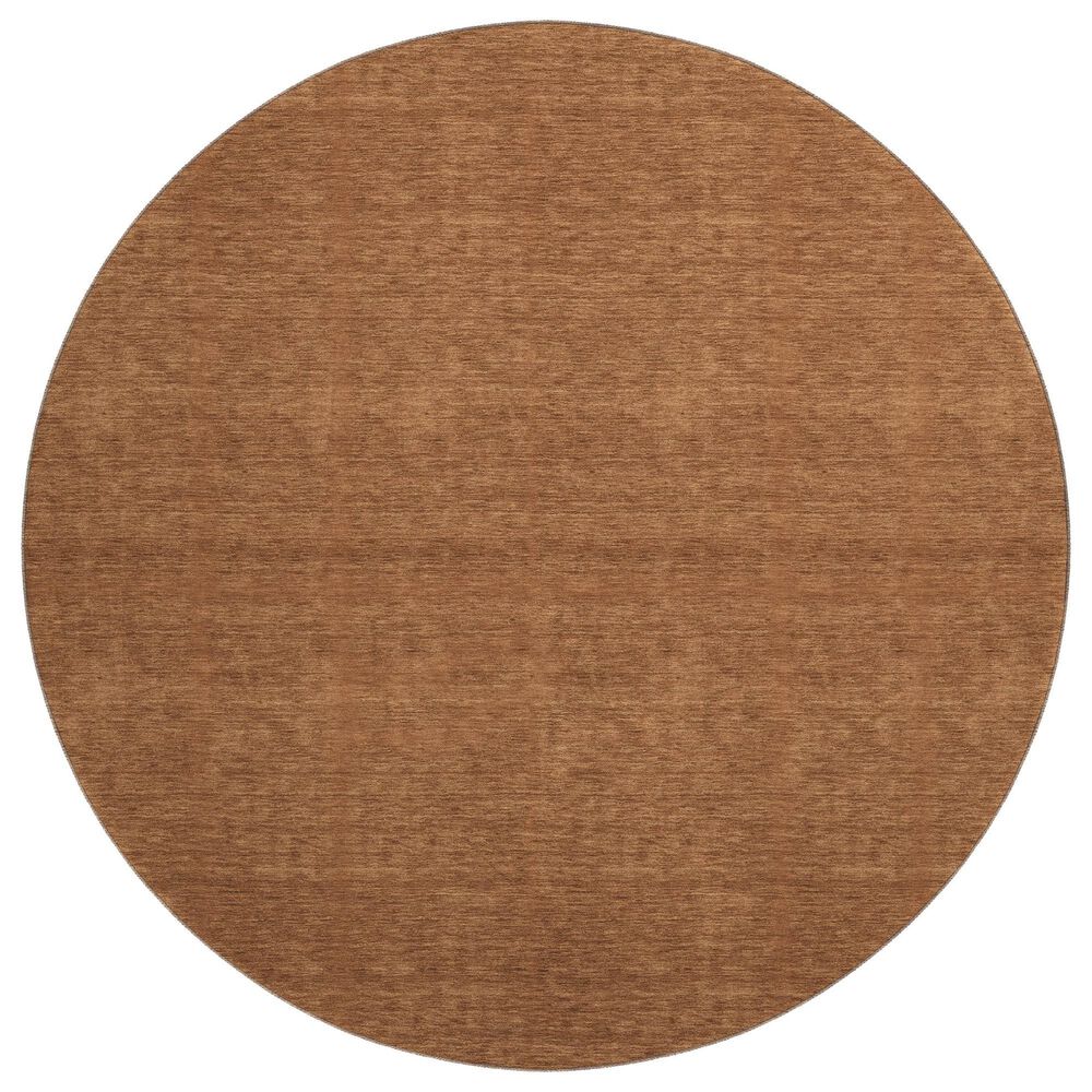 Dalyn Rug Company Soft Essentials Solid Paprika 8" Round Area Rug, , large